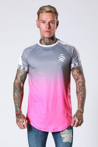 Sinners Attire Dip Dye Fade T-shirt - grey/pink